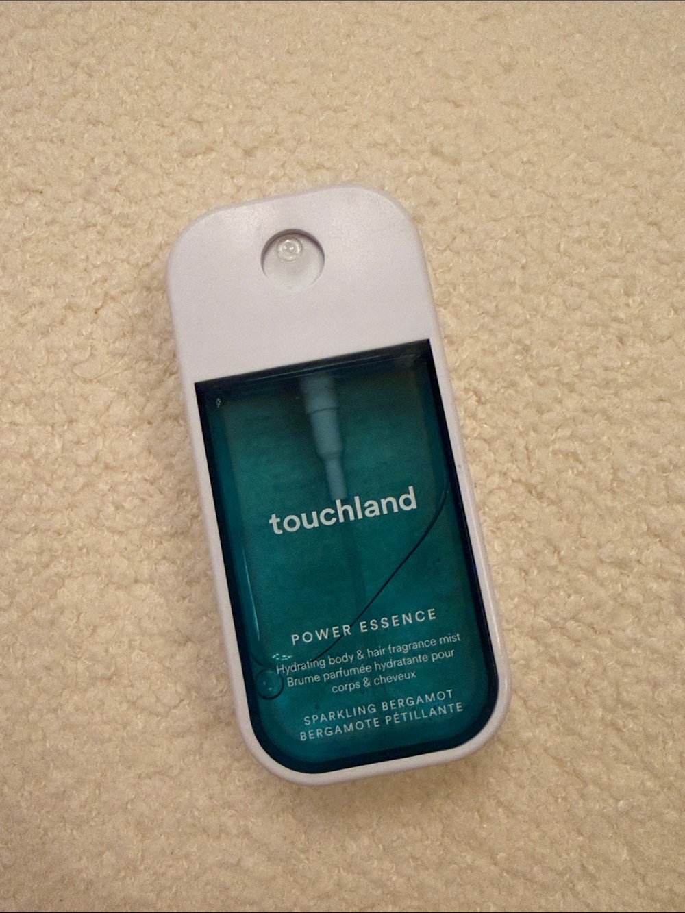 touchland Power Essence Sparkling Bergamot Hand & Body Mist - Teal/White